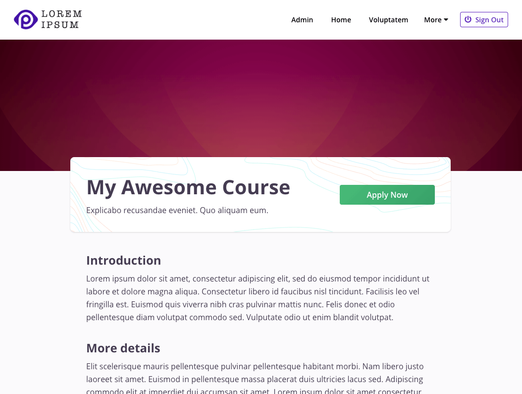 Course with public signup enabled